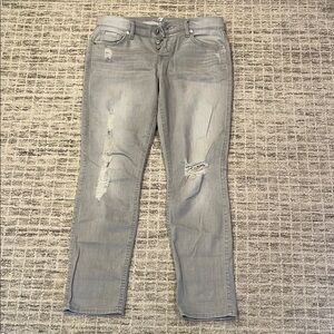Women’s Gray Distressed Jeans
